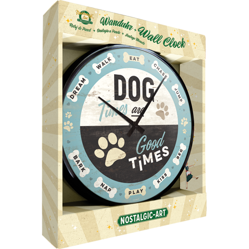 Dog Good Times Wall Clock