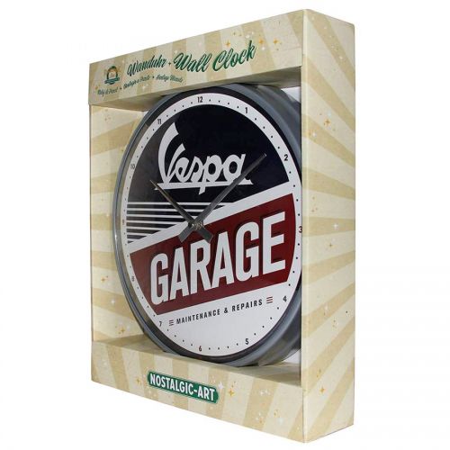 Vespa Garage Wall Clock