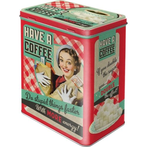 Have A Coffee Storage Tin Box