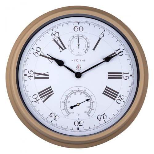 3 in 1 NeXtime Hyacinth Outdoor Wall Clock