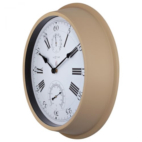 3 in 1 NeXtime Hyacinth Outdoor Wall Clock