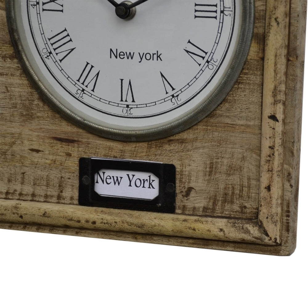Industrial Global Time Zone Wall Clock