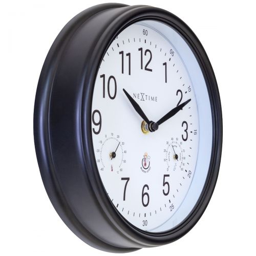 3 in 1 NeXtime Jasmine Outdoor Wall Clock 23.5cms