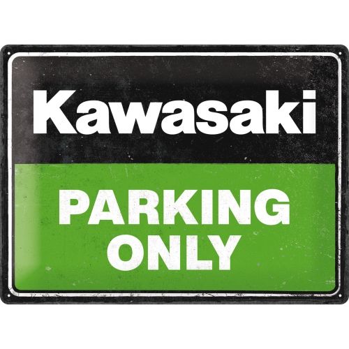 Kawasaki Parking Only Metal Sign