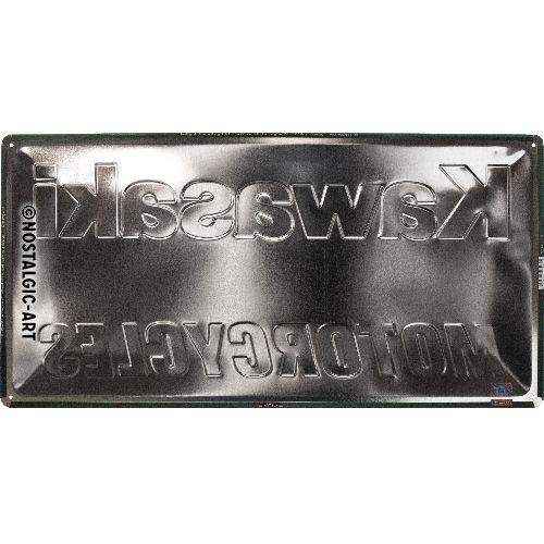 Kawasaki Motorcycles Long Metal Sign