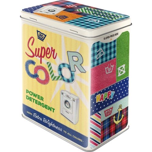 Super Color Detergent Storage Tin Box