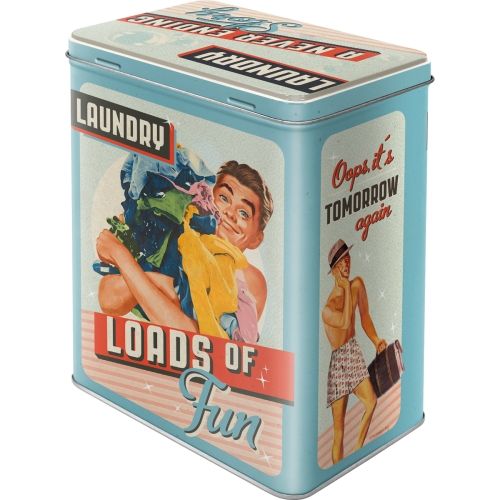 Laundry Today Storage Tin Box
