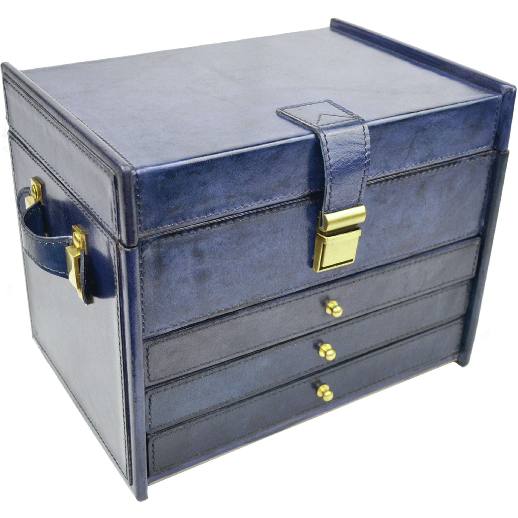 Leather Jewelry Box - 3 Drawers (Available in 3 Colors)