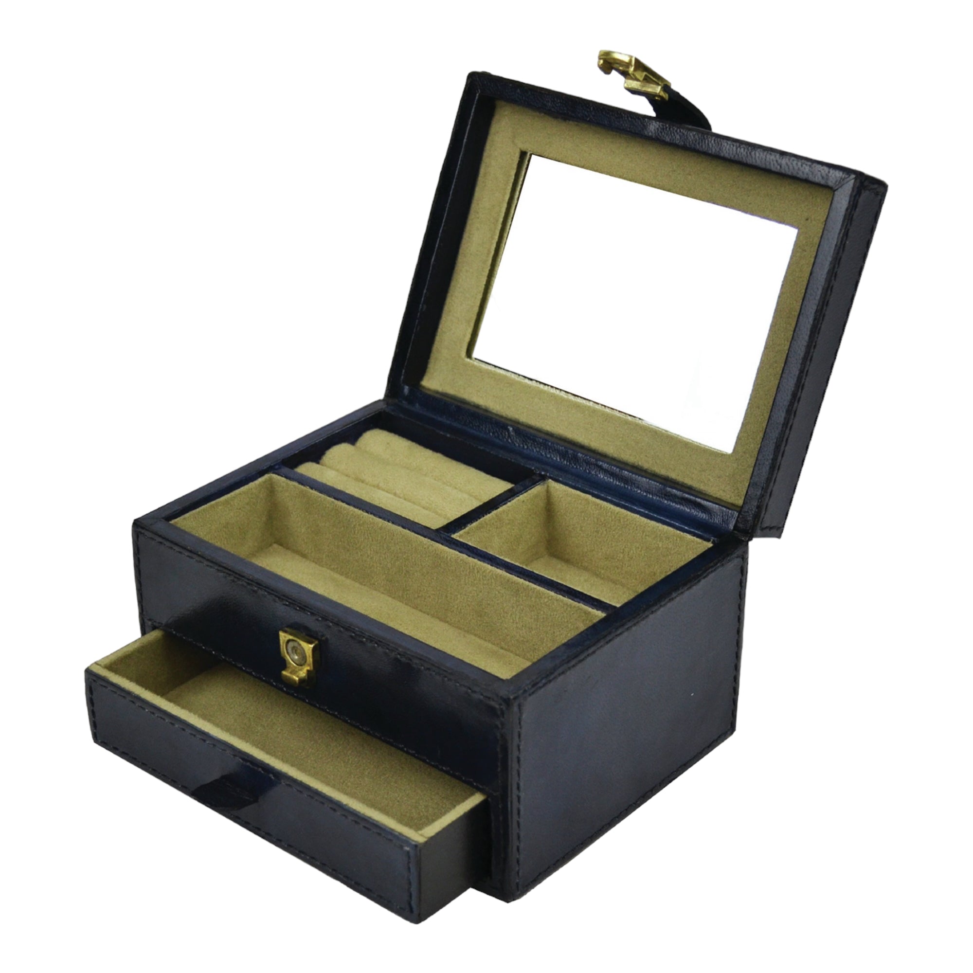 Leather Jewelry Box - 1 Drawer TALL (Available in 3 Colors)