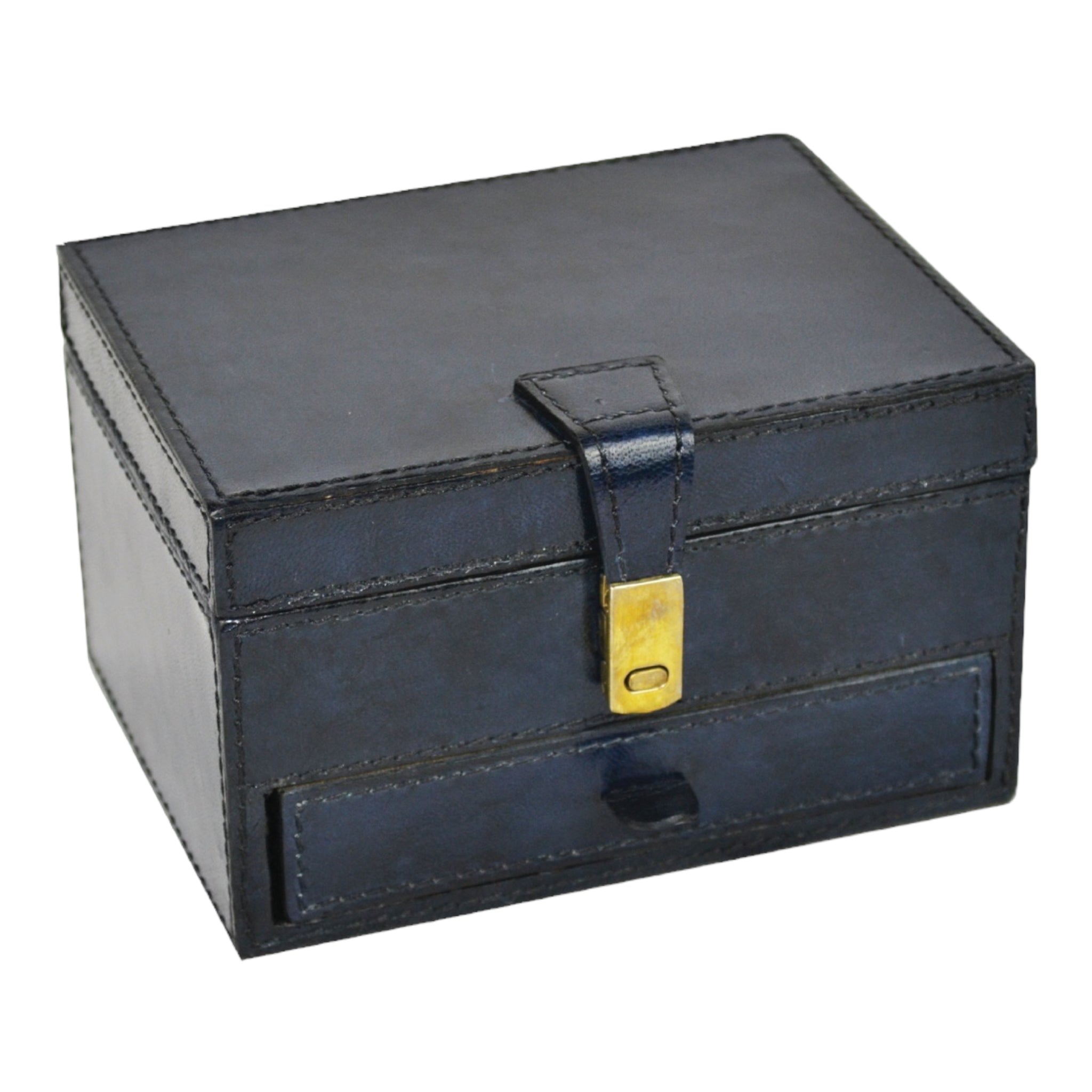 Leather Jewelry Box - 1 Drawer TALL (Available in 3 Colors)