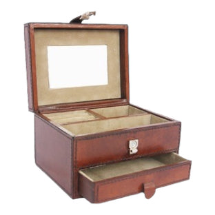 Leather Jewelry Box - 1 Drawer TALL (Available in 3 Colors)