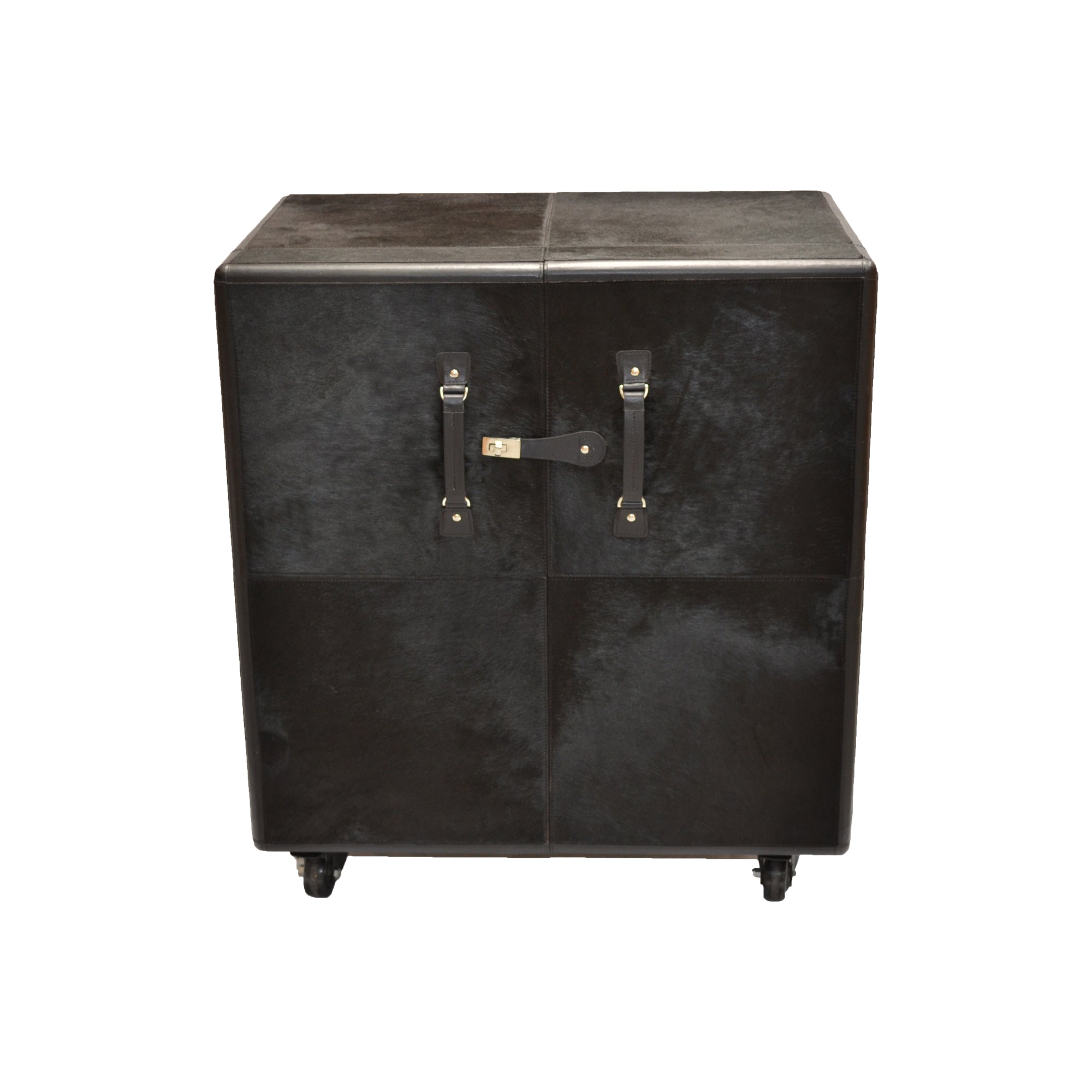 Exquisite Leather Bar Cabinet On WHEELS (Available In 4 colors)