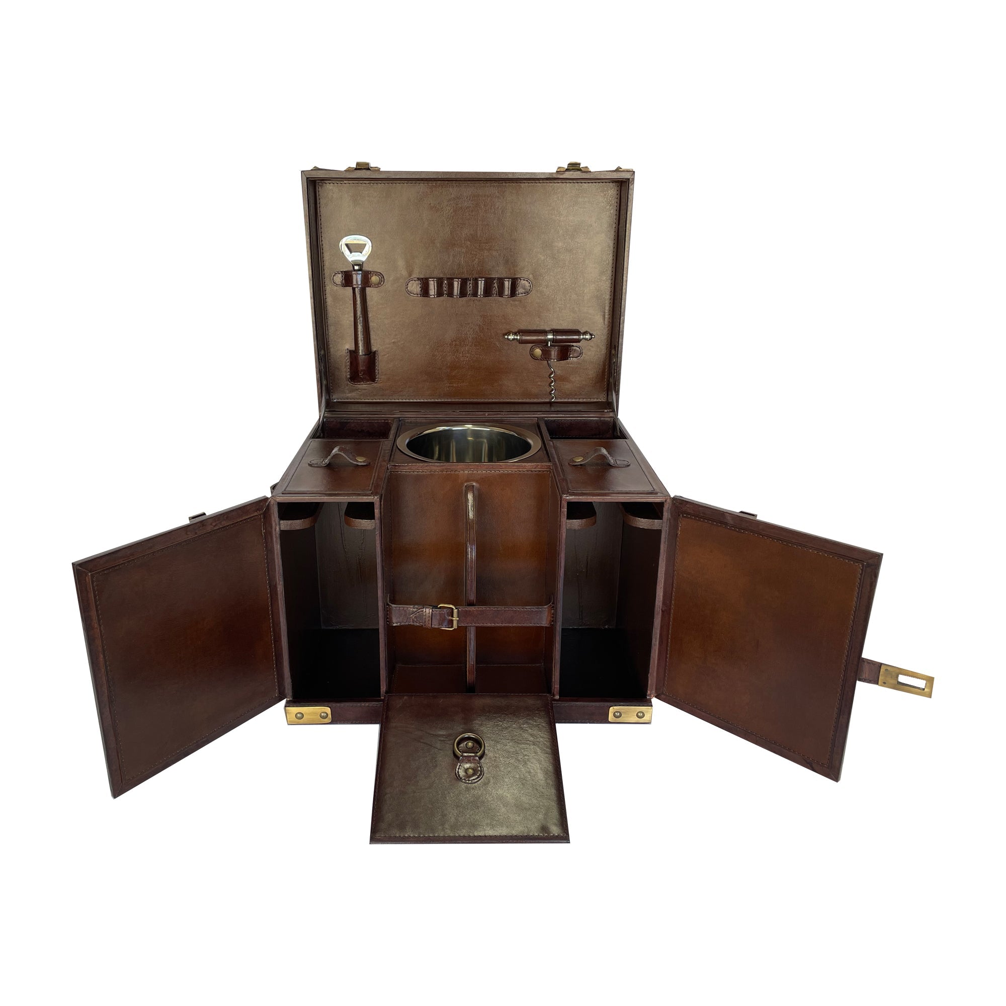 Leather Home Bar on the Go LARGE (Available in 2 Colors)