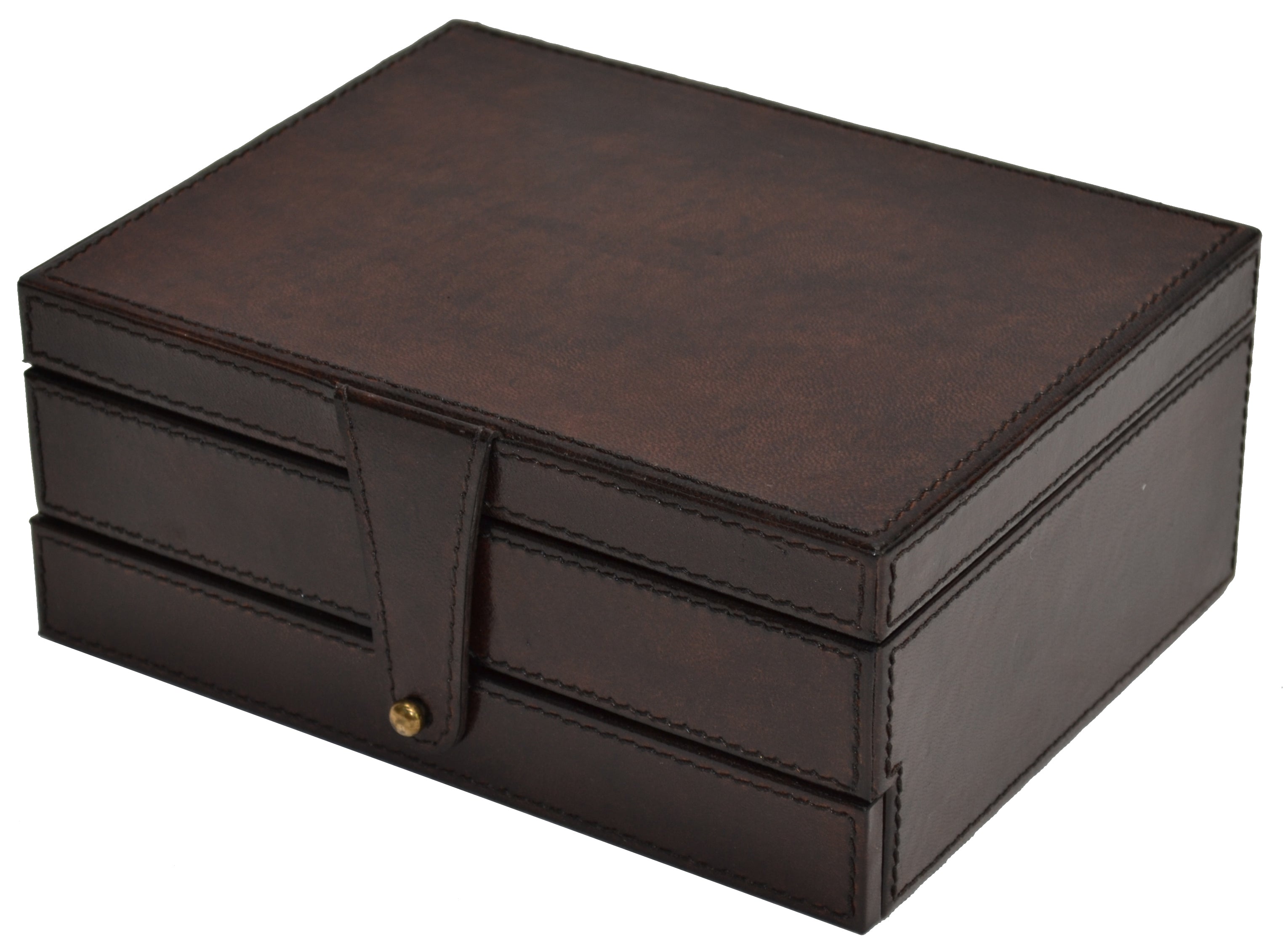 Leather Jewelry Box - 1 Drawer SMALL (Available in 3 Colors)