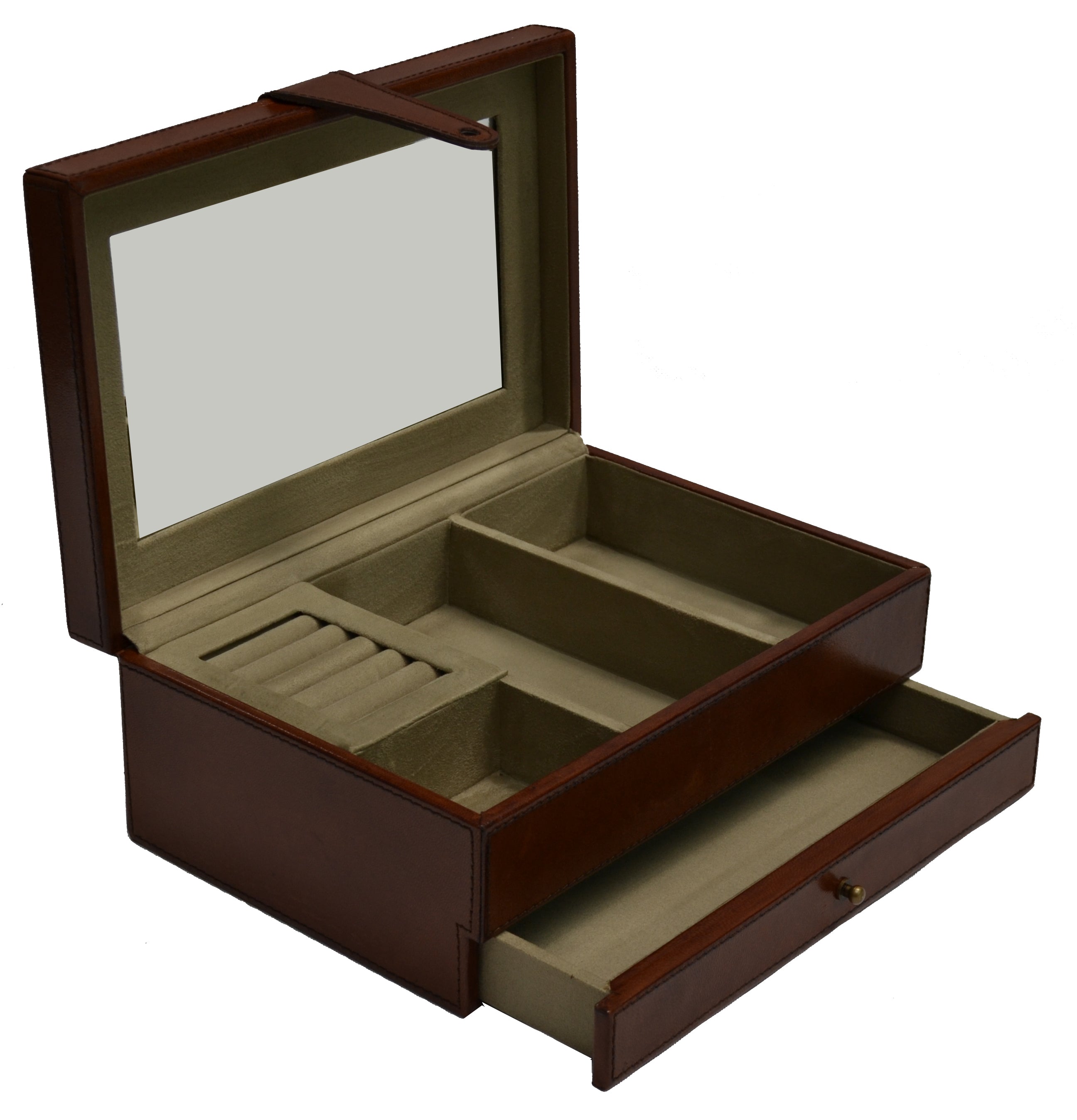 Leather Jewelry Box - 1 Drawer SMALL (Available in 3 Colors)