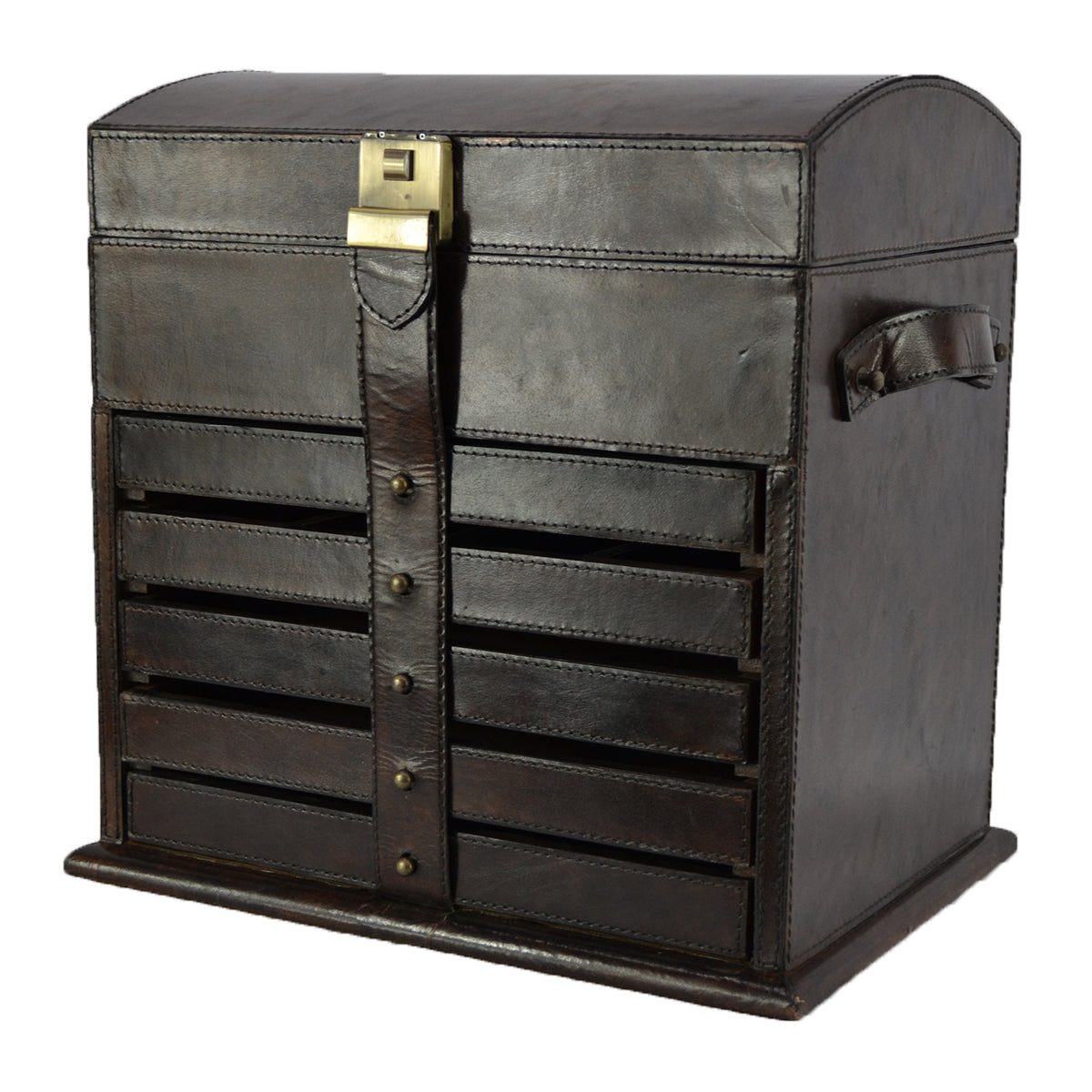 Leather Jewelry Box - 5 Drawers (Available in 3 Colors)