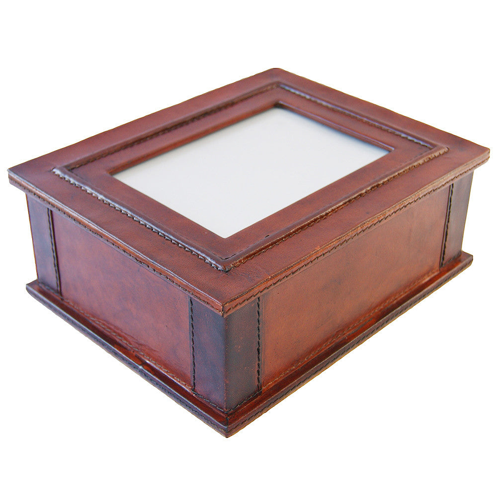 Leather Keepsake Box With Photo Frame (Available in 2 Colors)