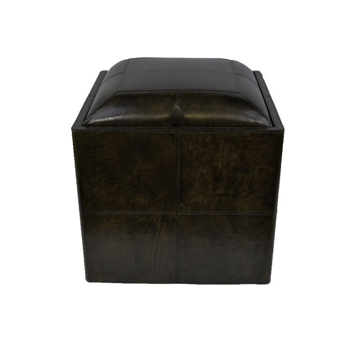 Leather Ottoman with Storage (Available in 3 colors)