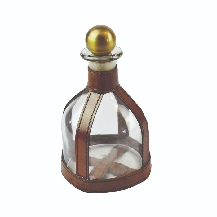 Leather Stripped Glass Decanter - Small (2 Colors to Choose)