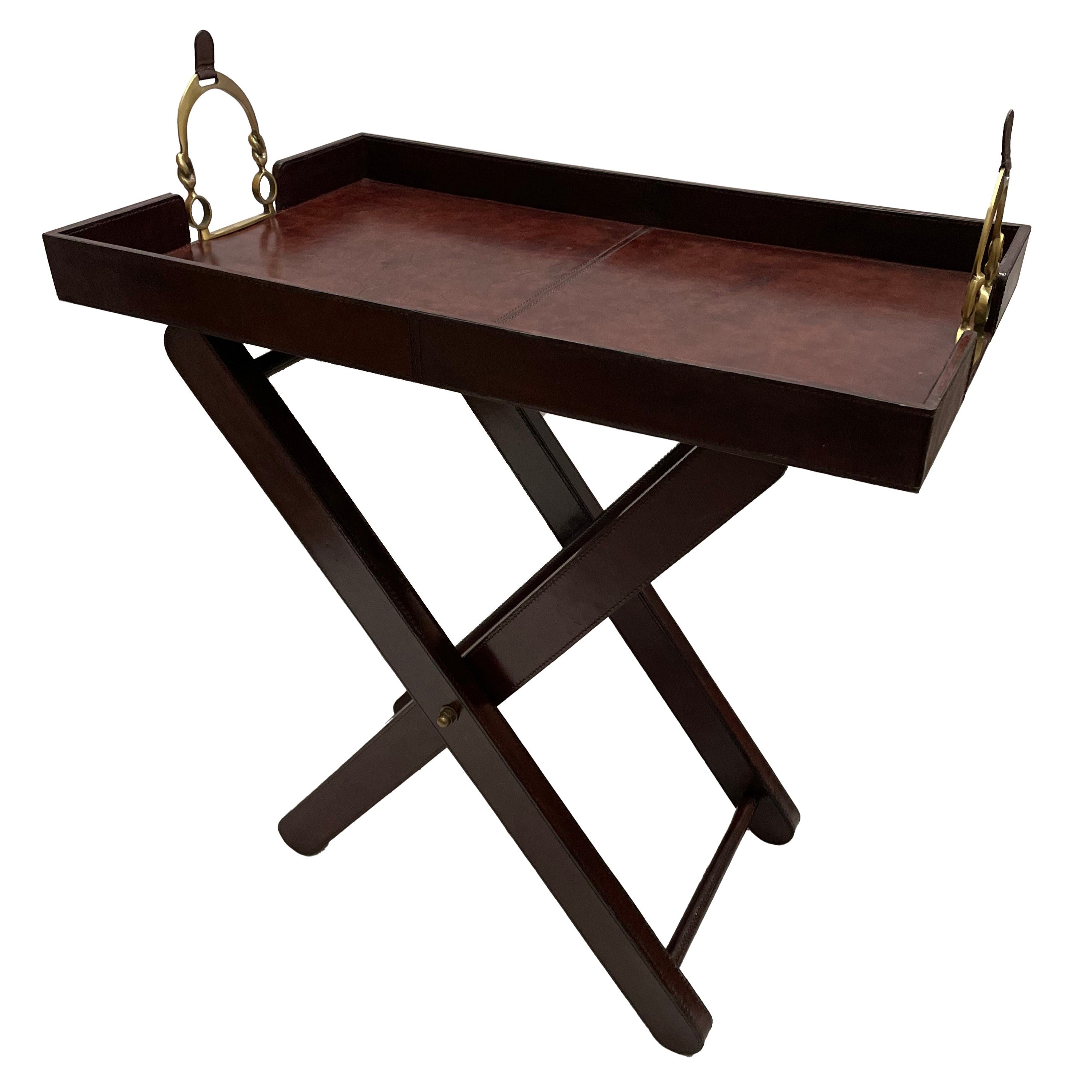 Rectangle Tray On Stand With Stirrups Handles (Available in 3 Colors)