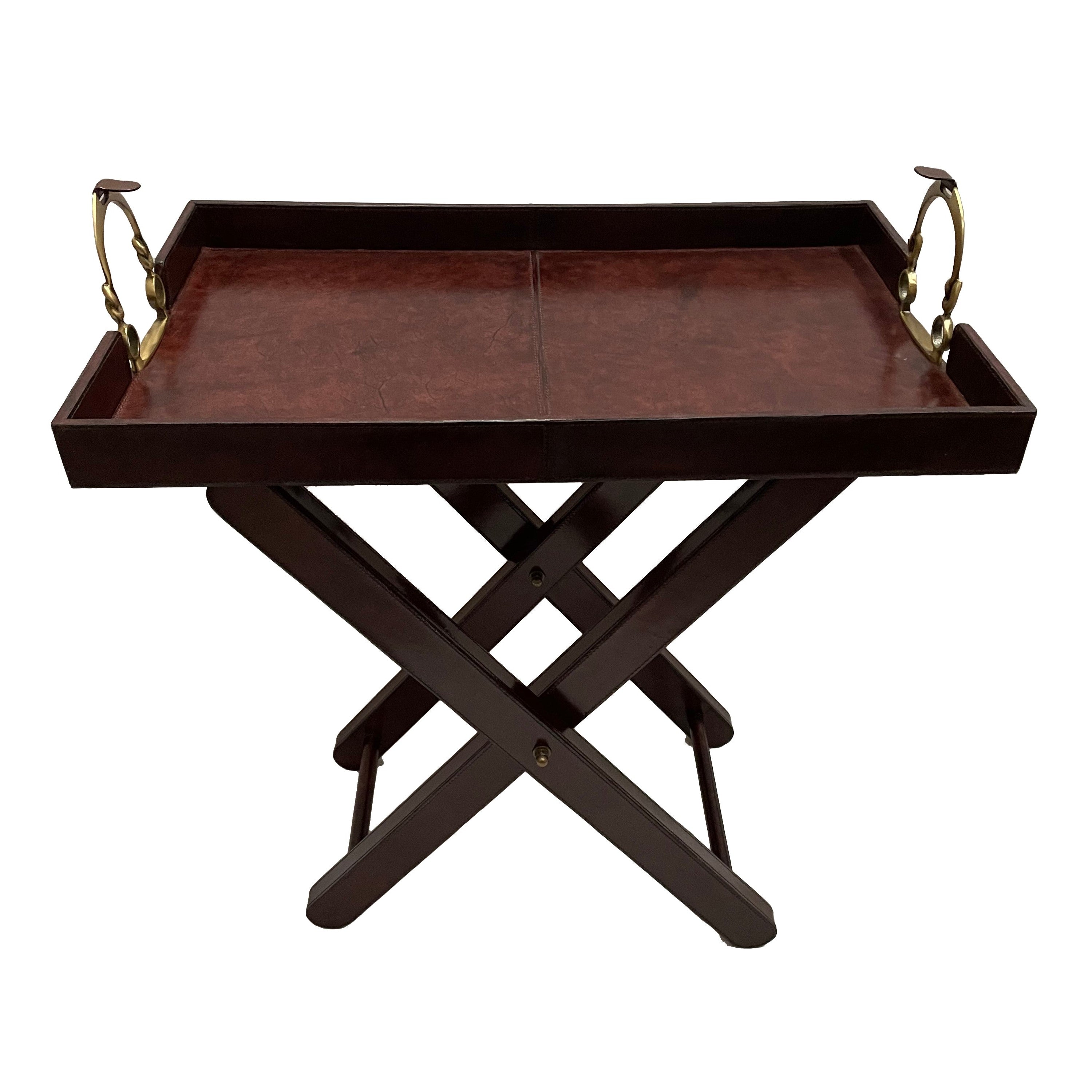 Rectangle Tray On Stand With Stirrups Handles (Available in 3 Colors)