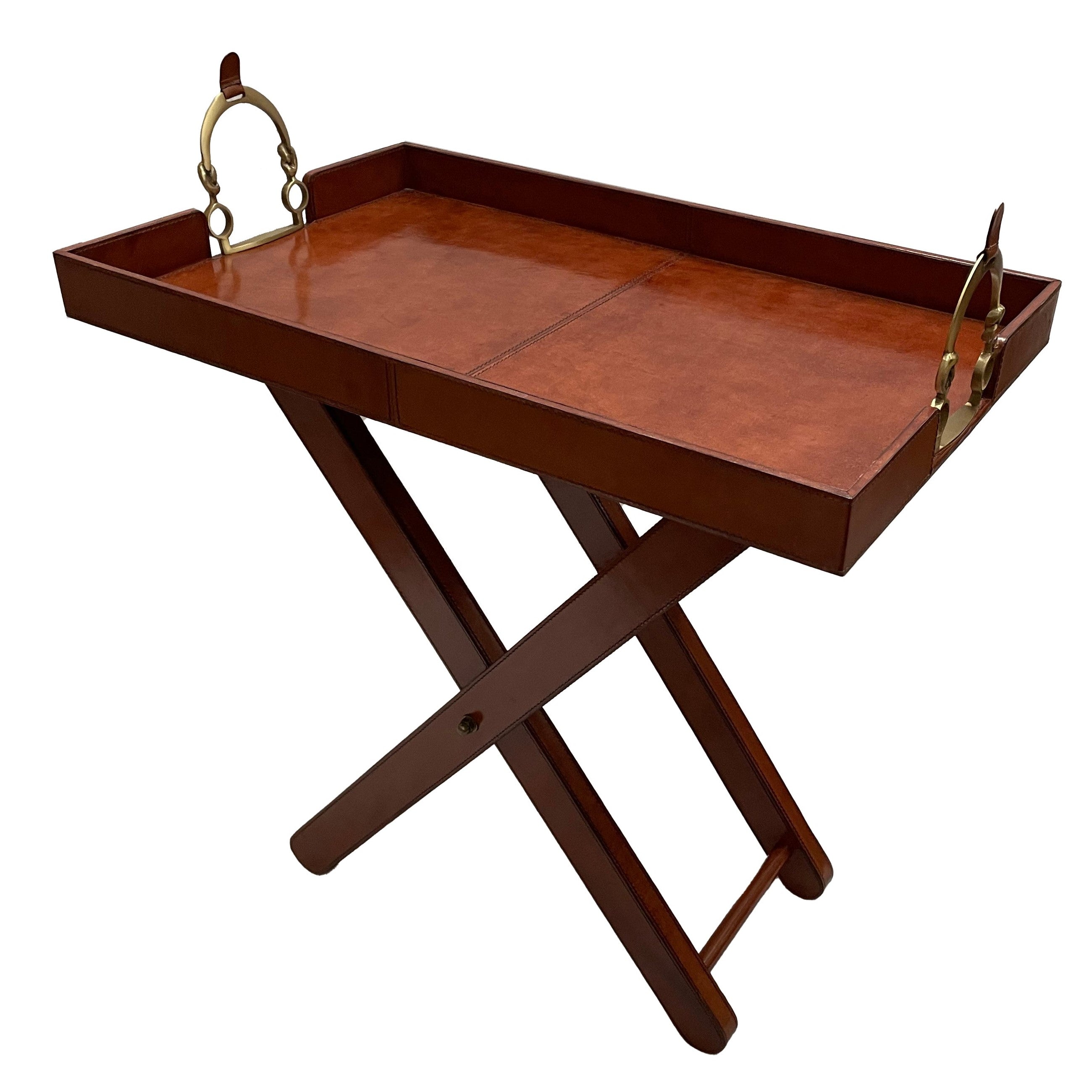 Rectangle Tray On Stand With Stirrups Handles (Available in 3 Colors)