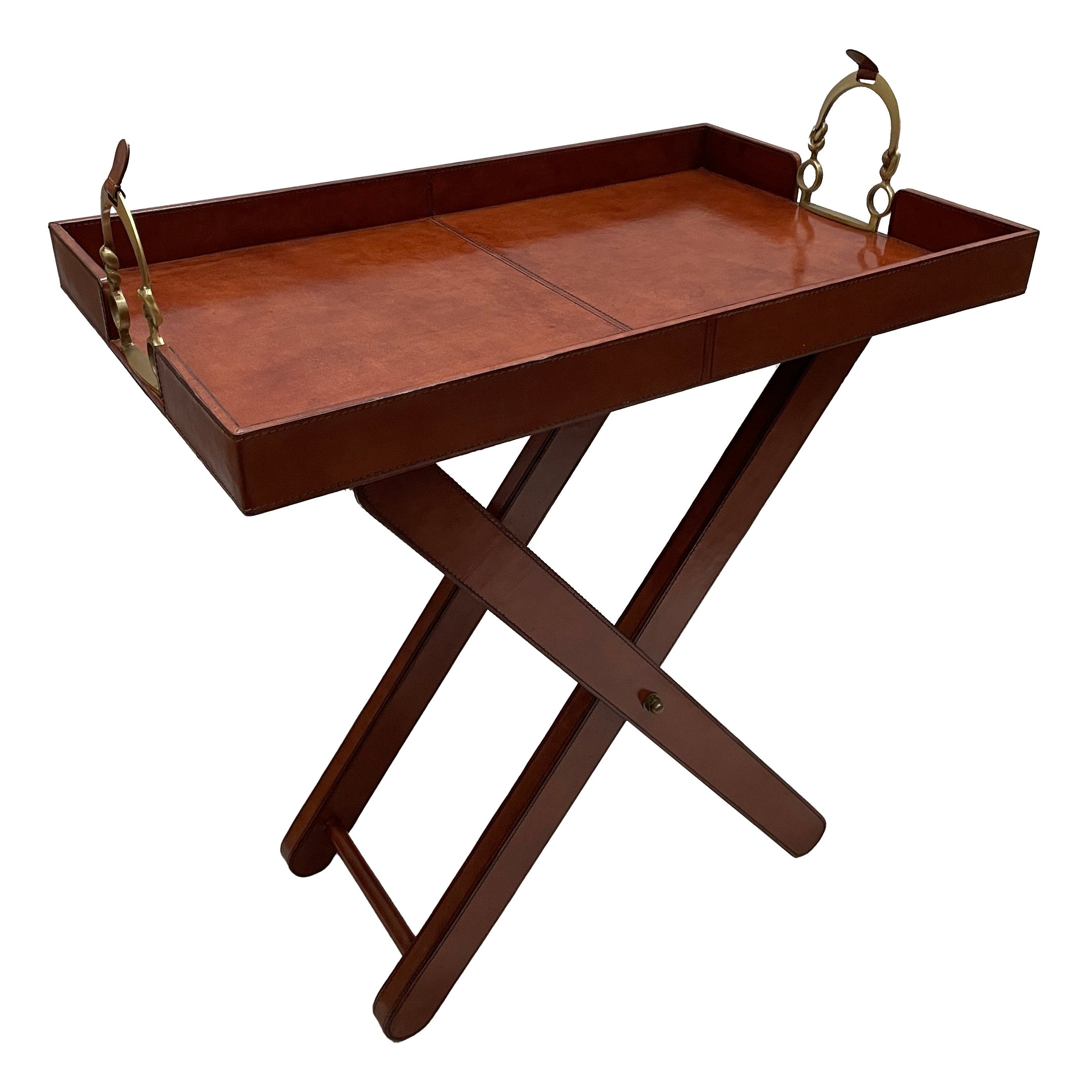 Rectangle Tray On Stand With Stirrups Handles (Available in 3 Colors)