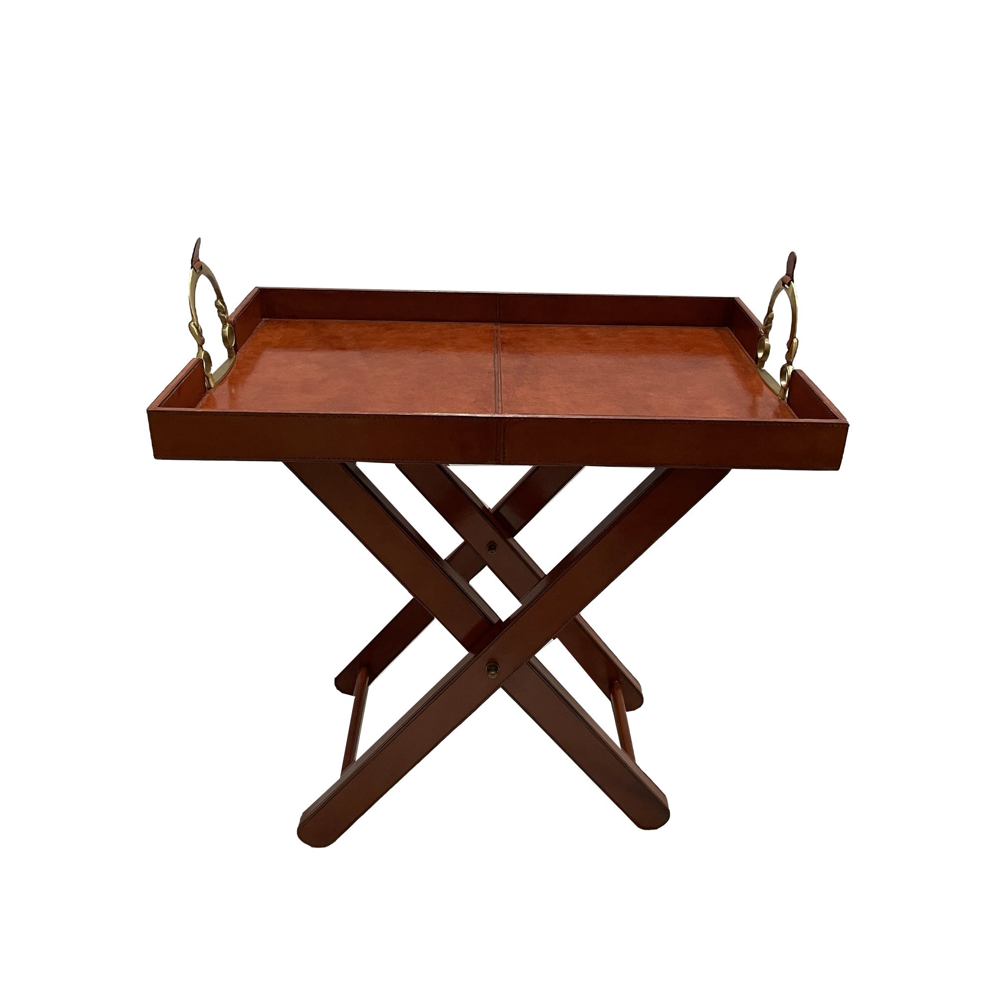 Rectangle Tray On Stand With Stirrups Handles (Available in 3 Colors)