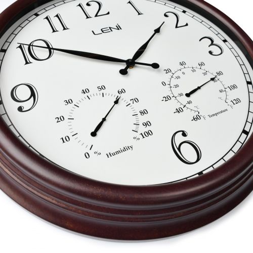 3 in 1 Leni Outdoor Wall Clock 60cms