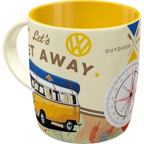 "Let's Get Away" Ceramic Coffee Mug In Gift Box