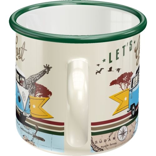 "Let's Get Lost" Enamel Coffee Mug