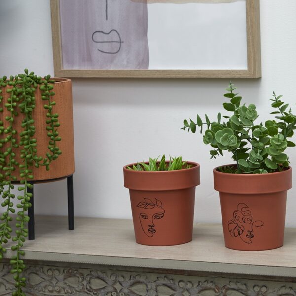 Line-Art Planter Pots Set of 2