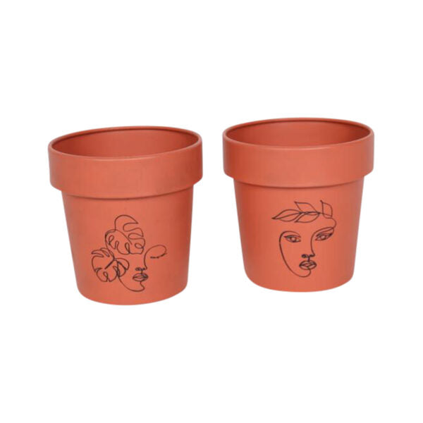 Line-Art Planter Pots Set of 2
