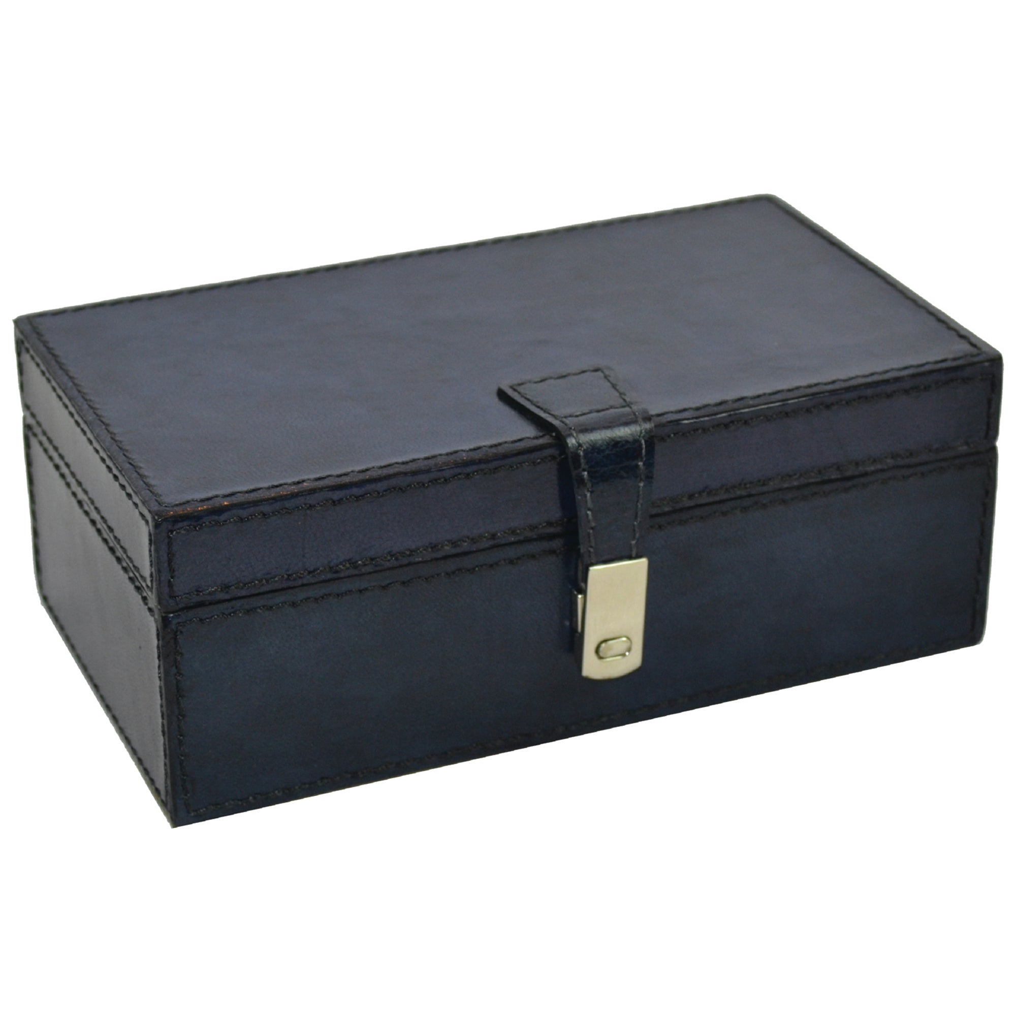 Luxe LARGE Rectangle Leather Trinket Box (Available in 4 Colors)