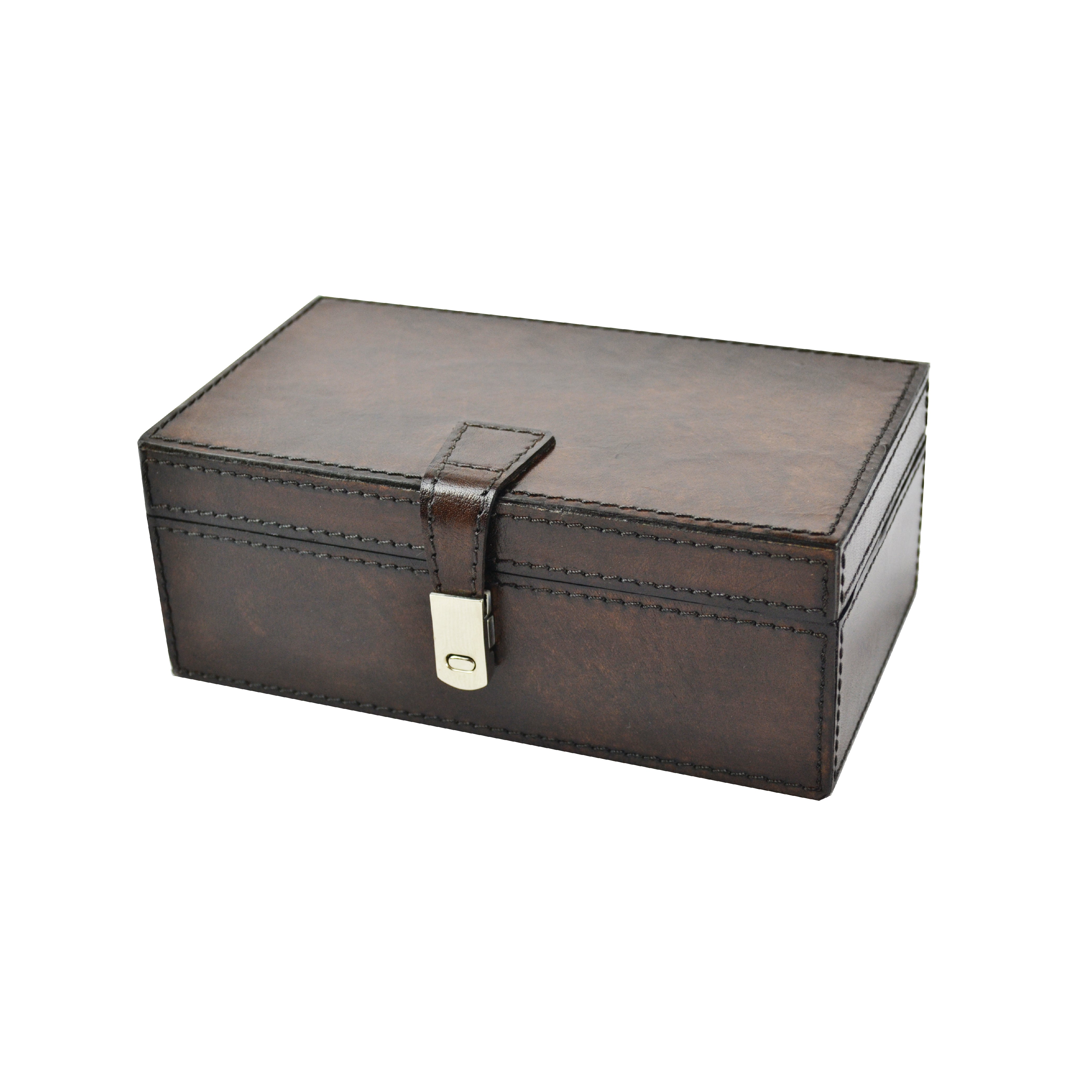 Luxe LARGE Rectangle Leather Trinket Box (Available in 4 Colors)