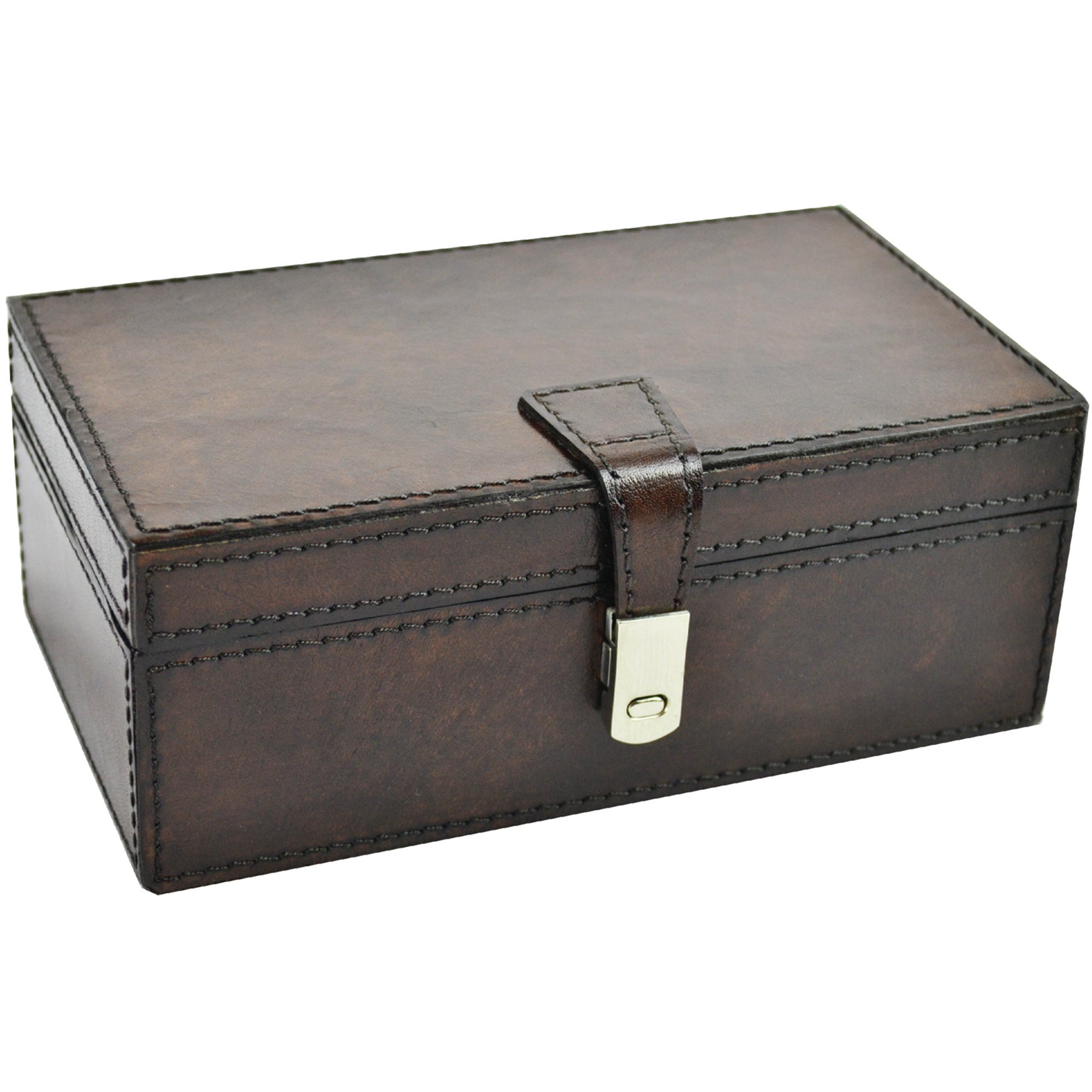 Luxe LARGE Rectangle Leather Trinket Box (Available in 4 Colors)