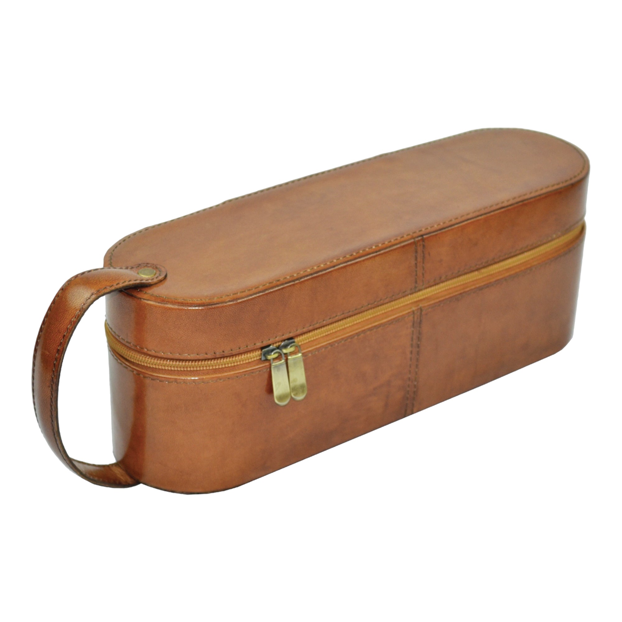 Luxe Leather Single Bed Wine Carrier (3 Colors To Choose)