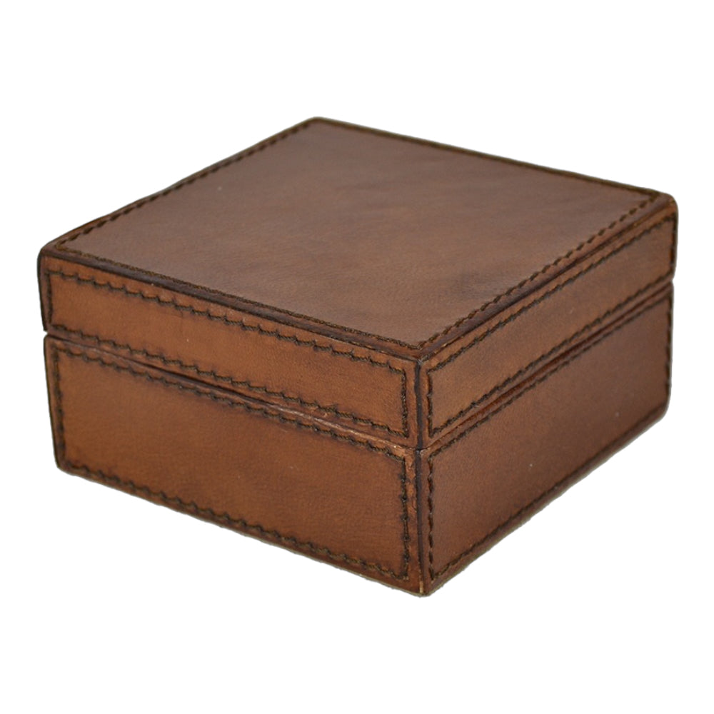 Luxe Square Leather Trinket Box (Available in 4 Colors)