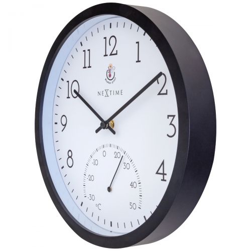 2 in 1 NeXtime Marigold Outdoor Wall Clock 30.5cms