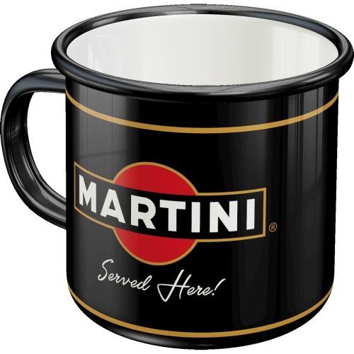 "Martini Served Here" Enamel Coffee Mug
