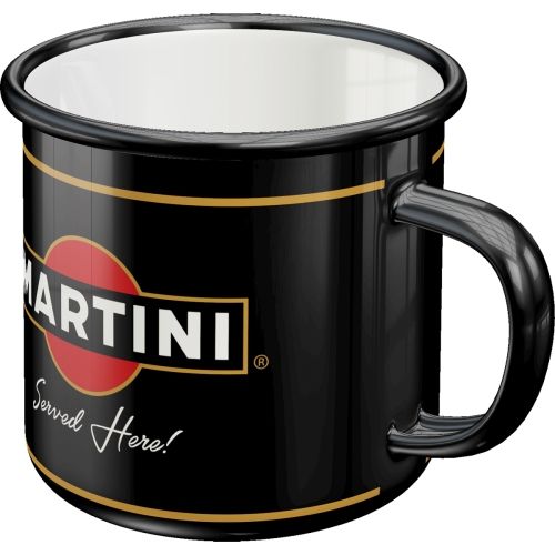 "Martini Served Here" Enamel Coffee Mug