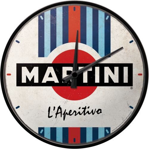 Martini L'Aperitivo Racing Stripes Wall Clock
