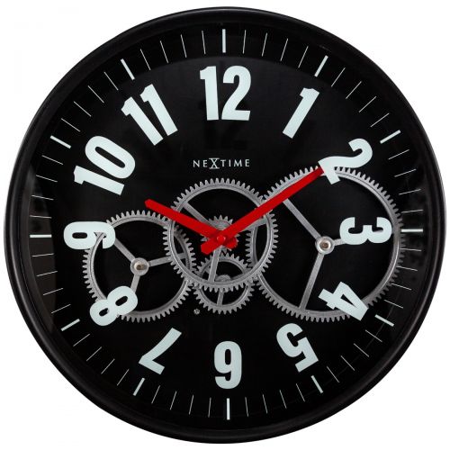 NeXtime Modern Gear Wall Clock 36cms (Available in 2 Colors)