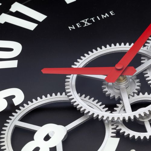 NeXtime Modern Gear Wall Clock 36cms (Available in 2 Colors)
