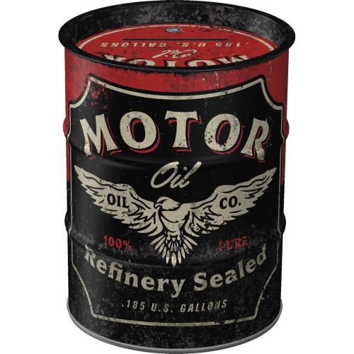 "Motor Oil" Oil Barrel Money Box