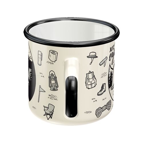 "The Mountains Are Calling" Enamel Coffee Mug