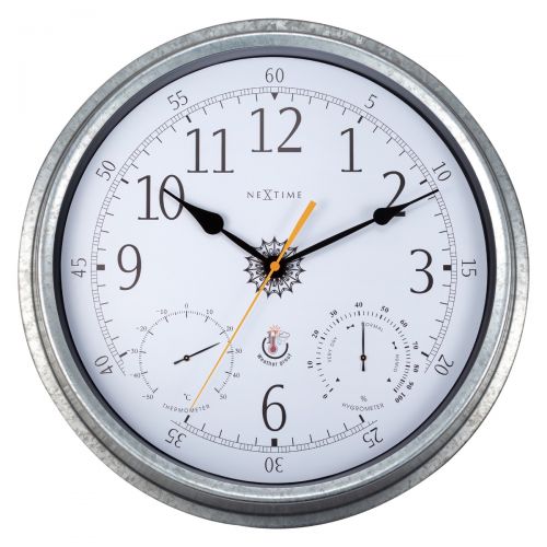 3 in 1 NeXtime Tulip Outdoor Wall Clock