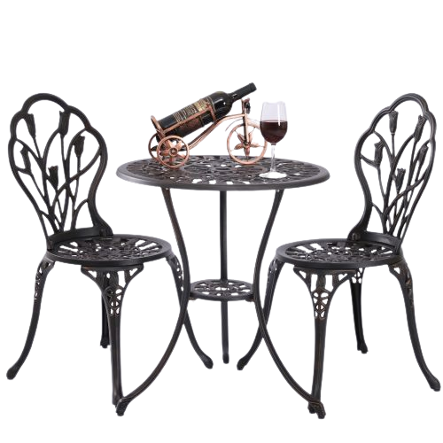 Petite 2 Seater Outdoor Chairs and Table Set (Available in 2 Colors)