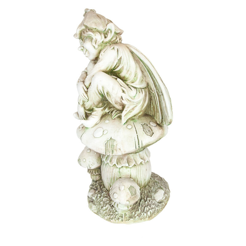 Pixie On Mushroom Statue
