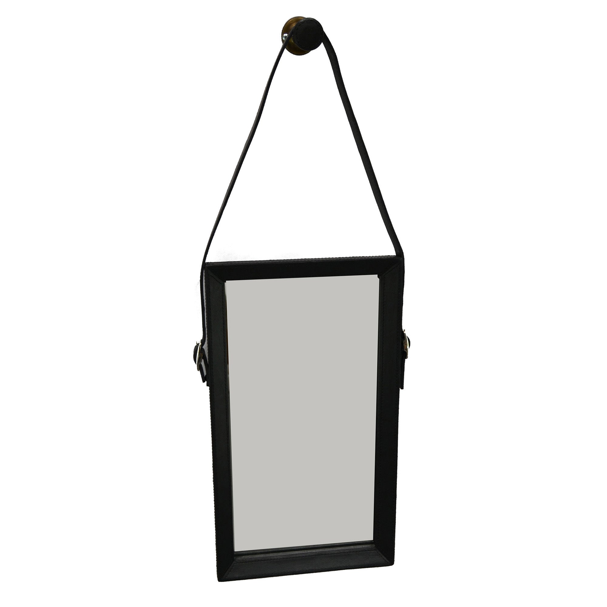 Refined Reflection: Rectangle Leather Mirror (Available in 3 Colors)